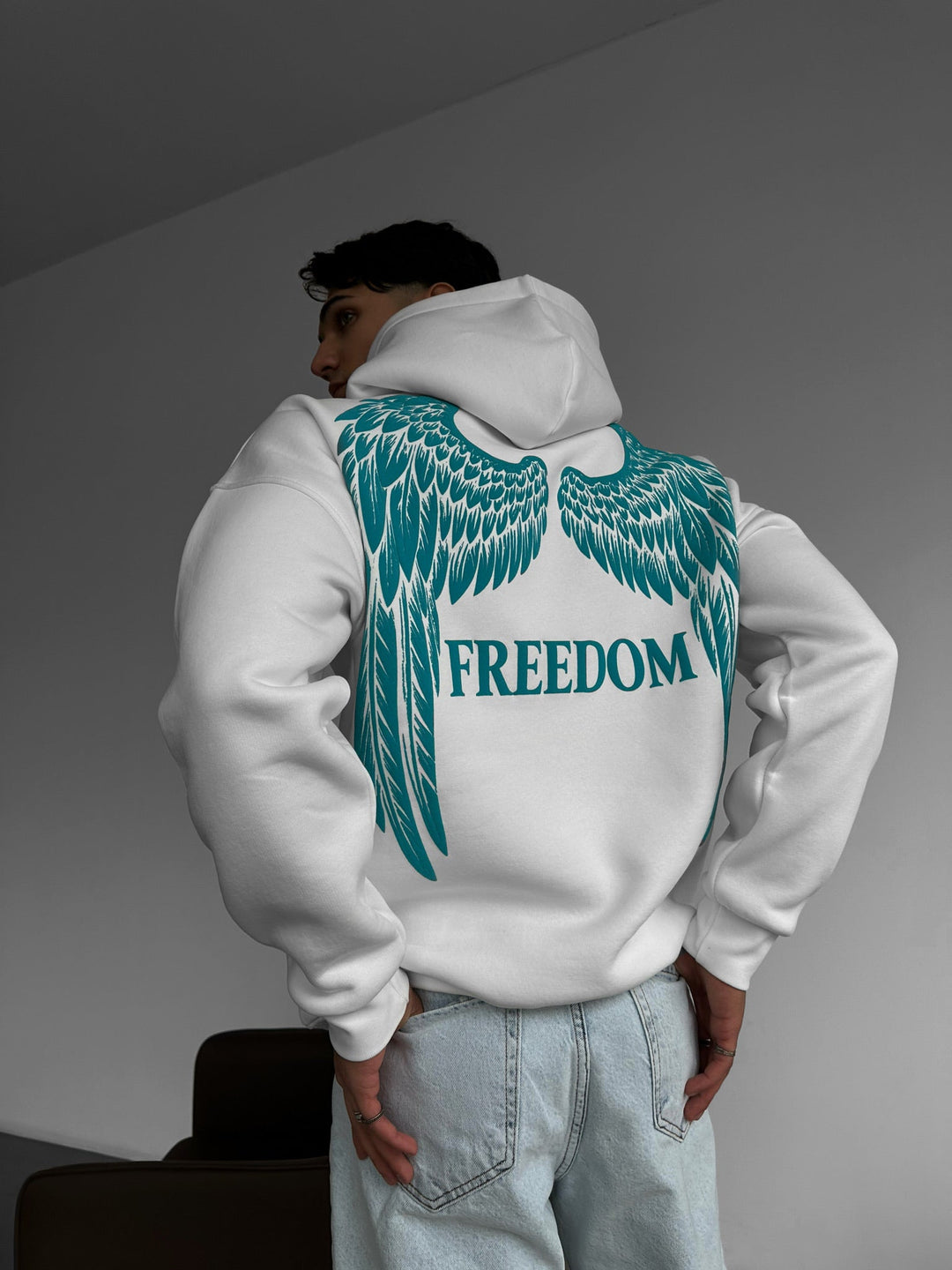 Oversize Freedom Hoodie - Biały