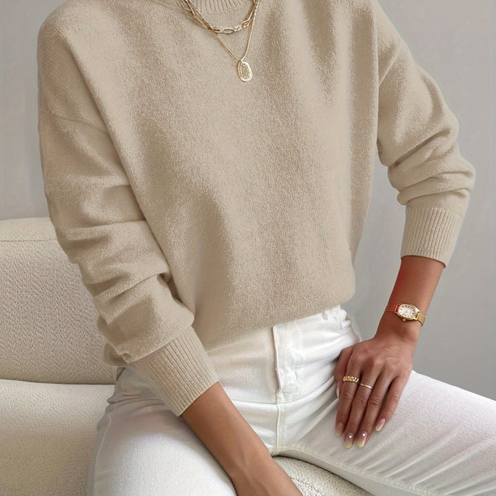 Elegancki imitacja szyja sweter