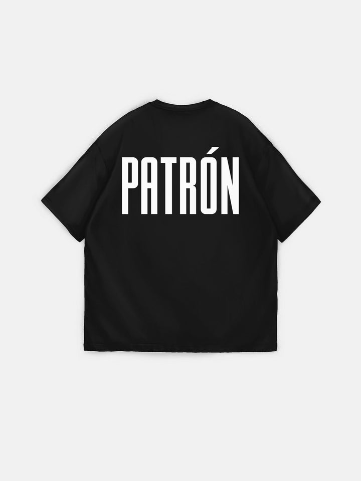 T-shirt Oversize Patron - Czarny