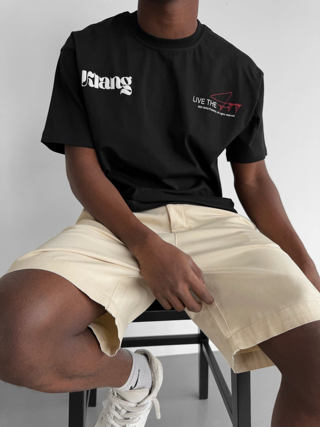 Oversize "Klang" T-shirt - Czarny