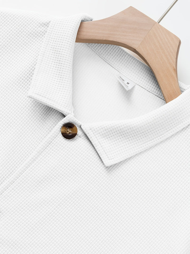 Fakturowany Button-Up kurtka