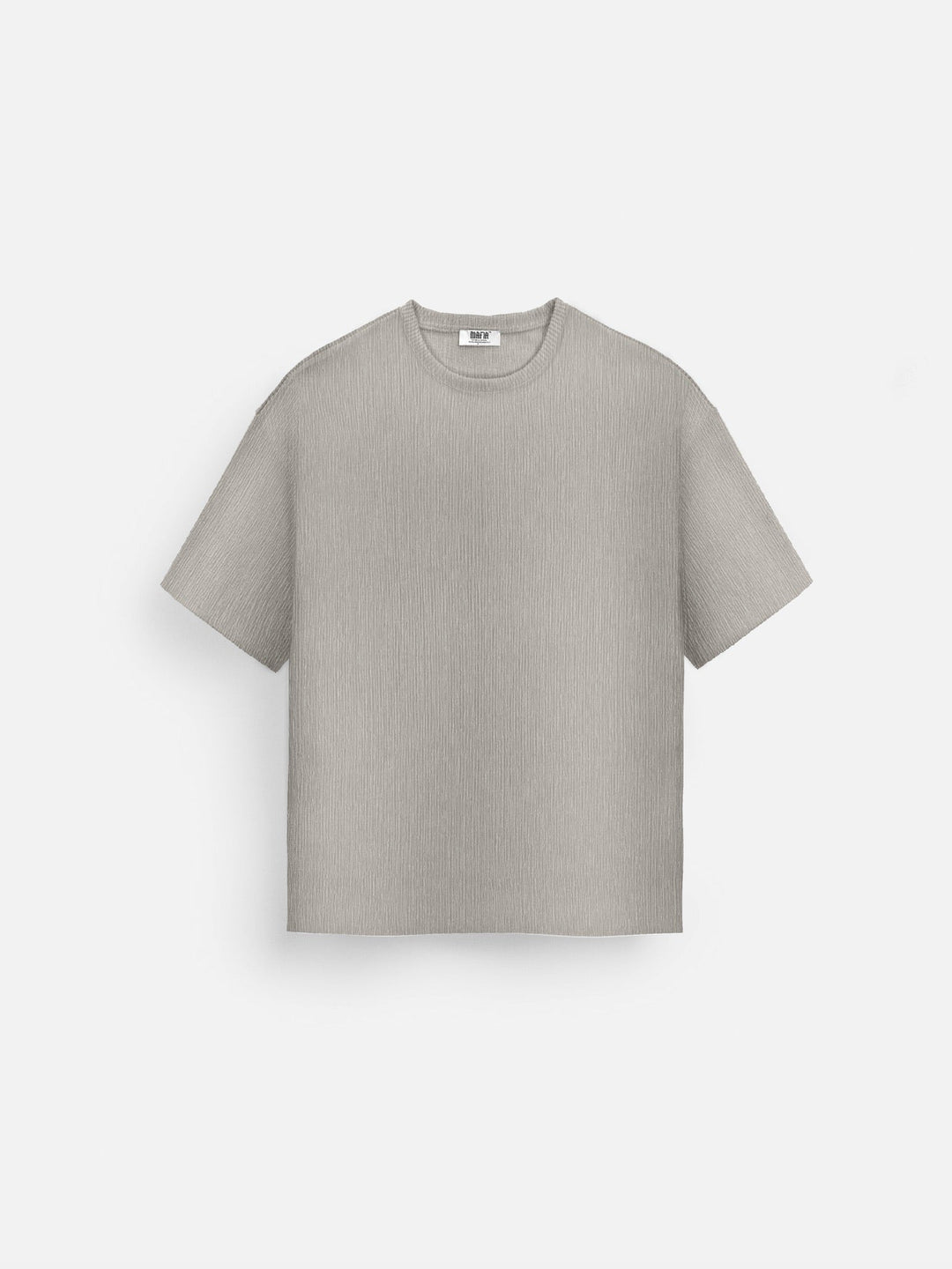 Oversize Crepe T-Shirty - Kamień