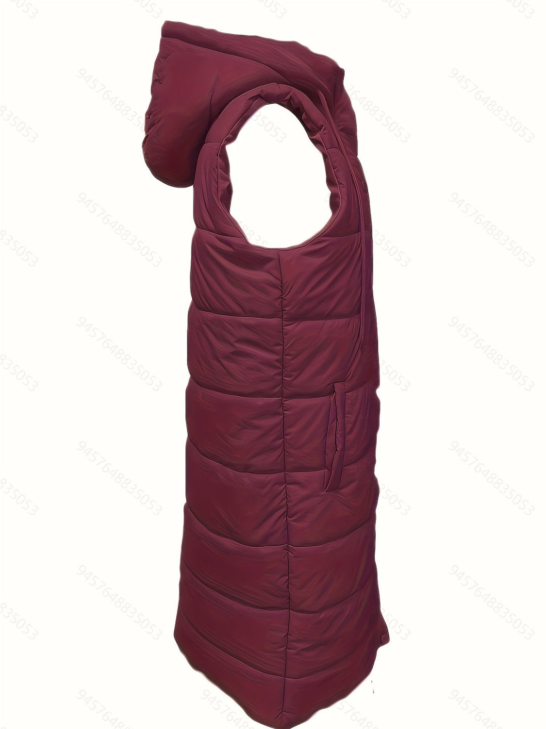 Wydłużony z kapturem Padded kamizelka