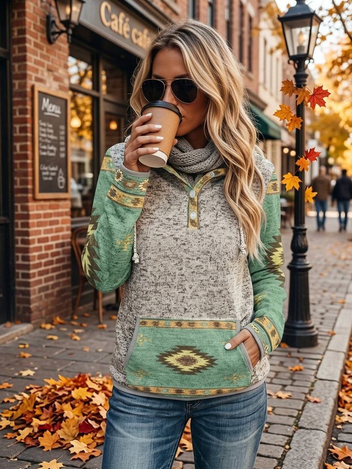 Inspirowany stylem western bluza z kapturem