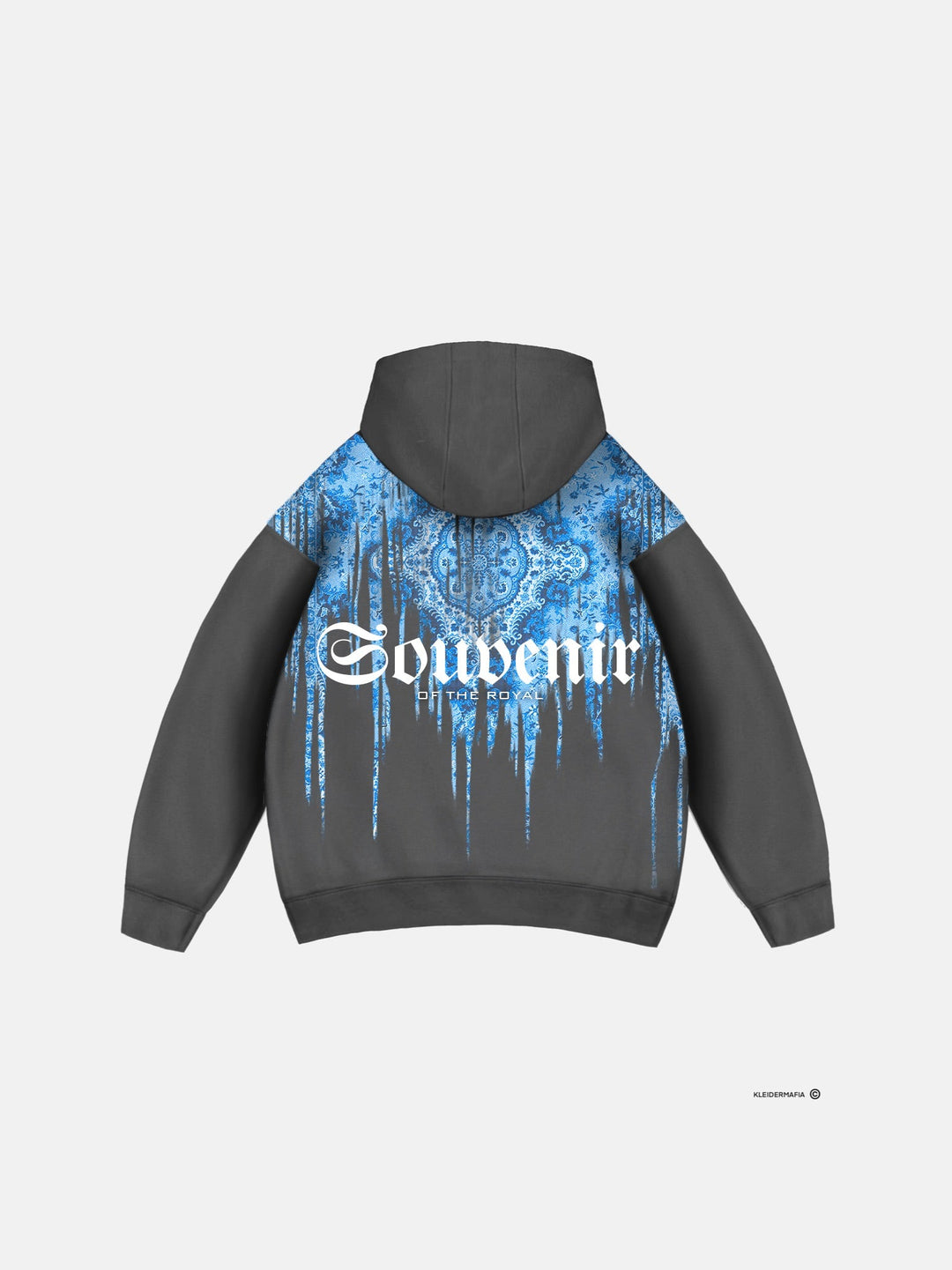 Oversize Pamiątkowy Hoodie - Antracyt