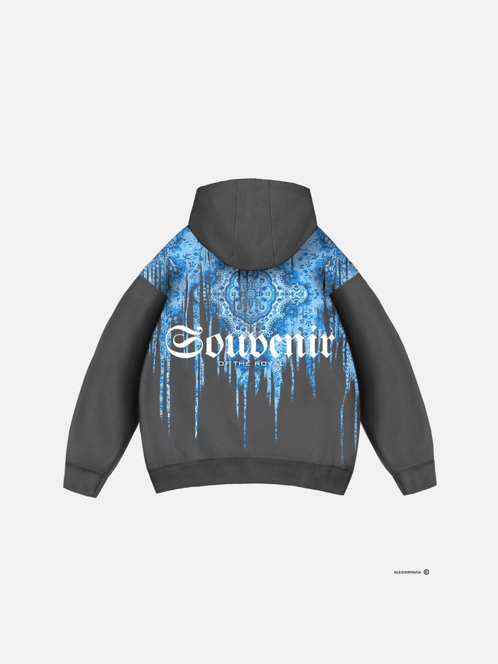 Oversize Pamiątkowy Hoodie - Antracyt