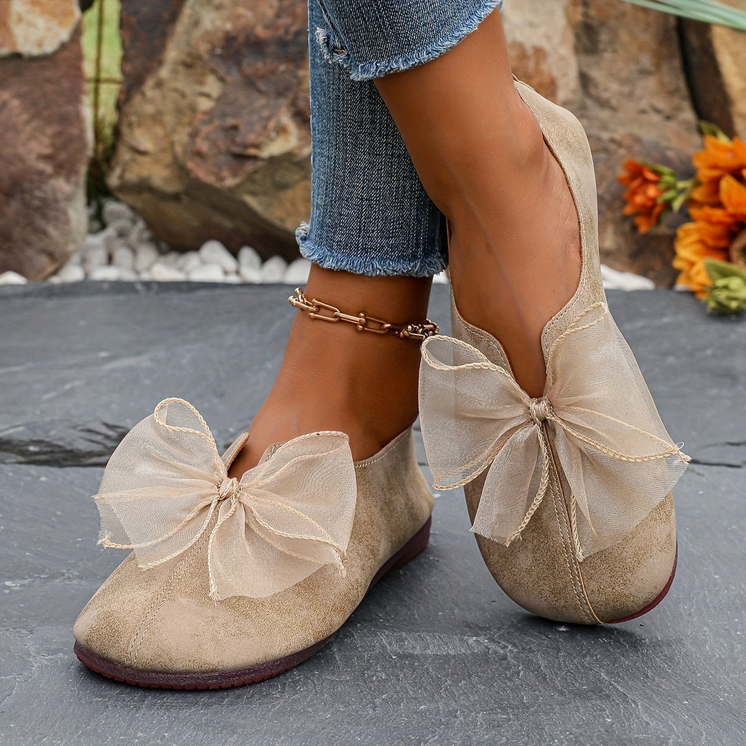 Bow-Accent wsuwane baleriny
