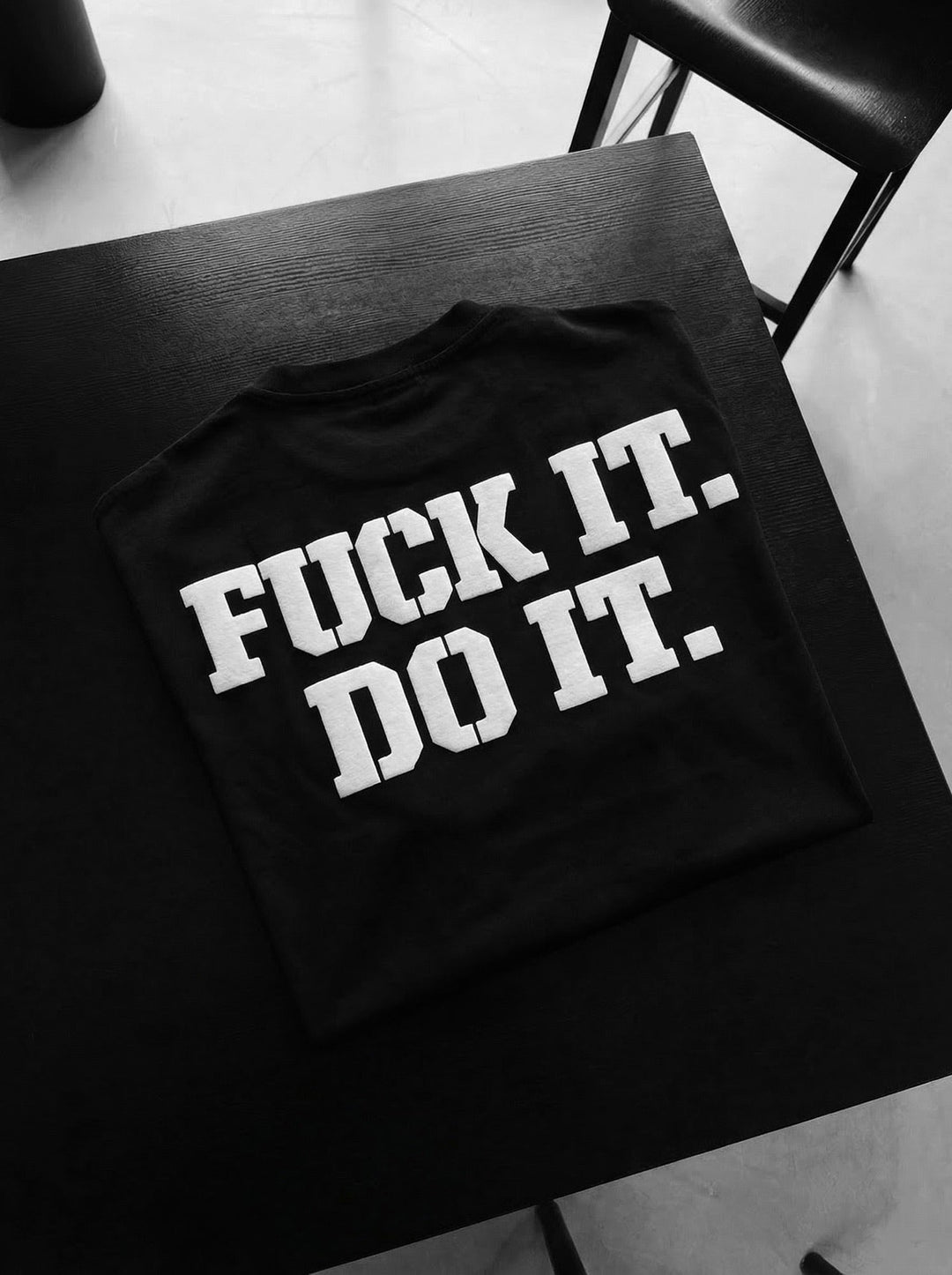 Oversize Do It T-shirt - Czarny