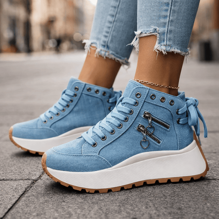 Wysokiej jakości wysoki skrojony koronka buty