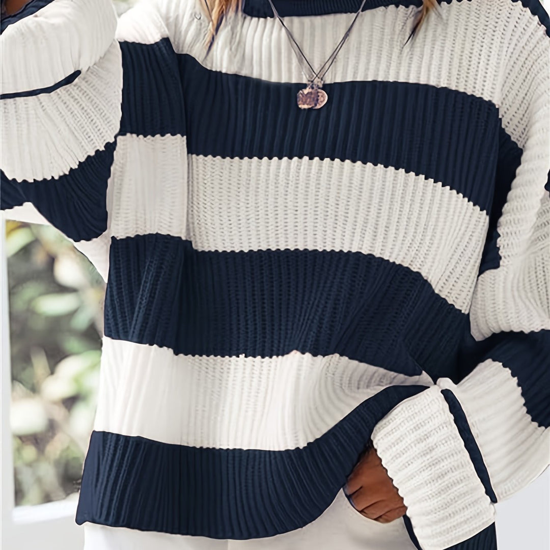 Swobodny Colorblock sweter