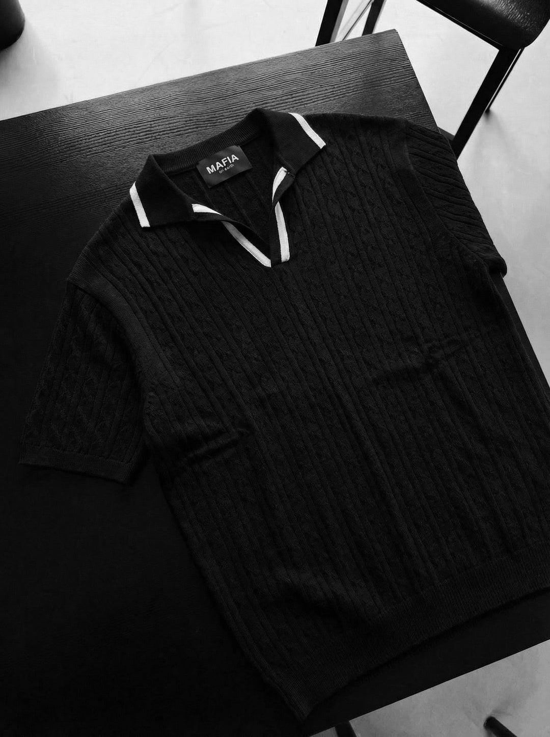 Koszulka Polo Oversize - Czarna