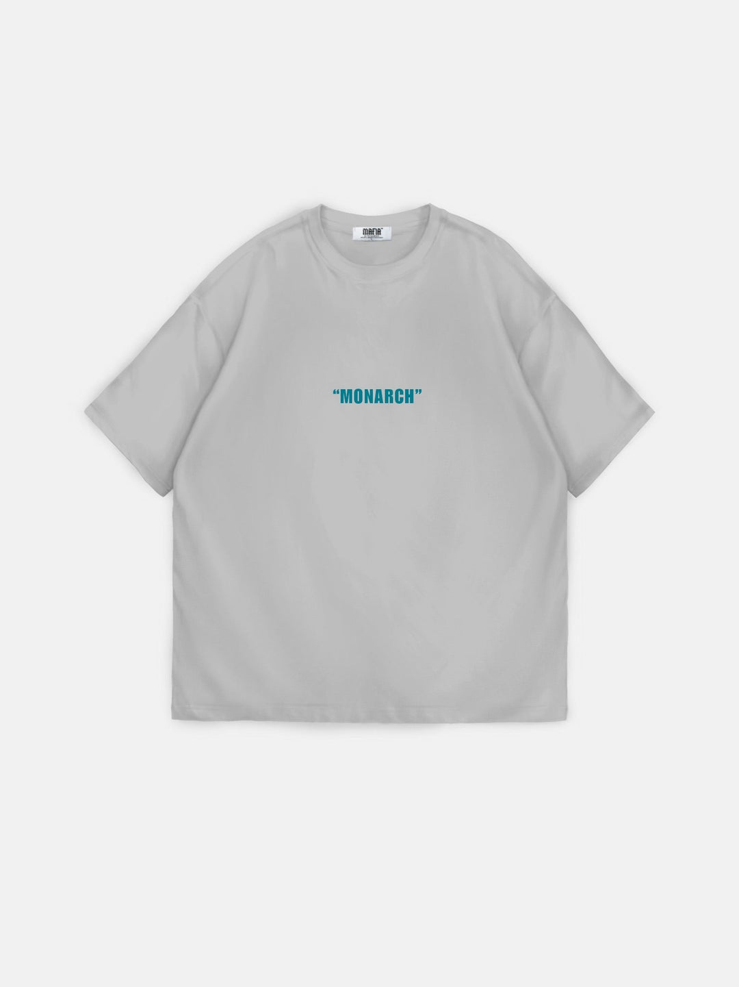 T-Shirt Oversize Monarch - Szary i Niebieski