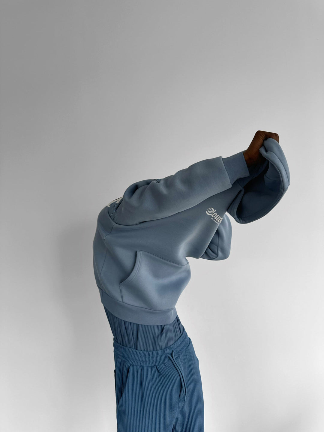Oversize Souvenir Hoodie - Wyblakły Dżins