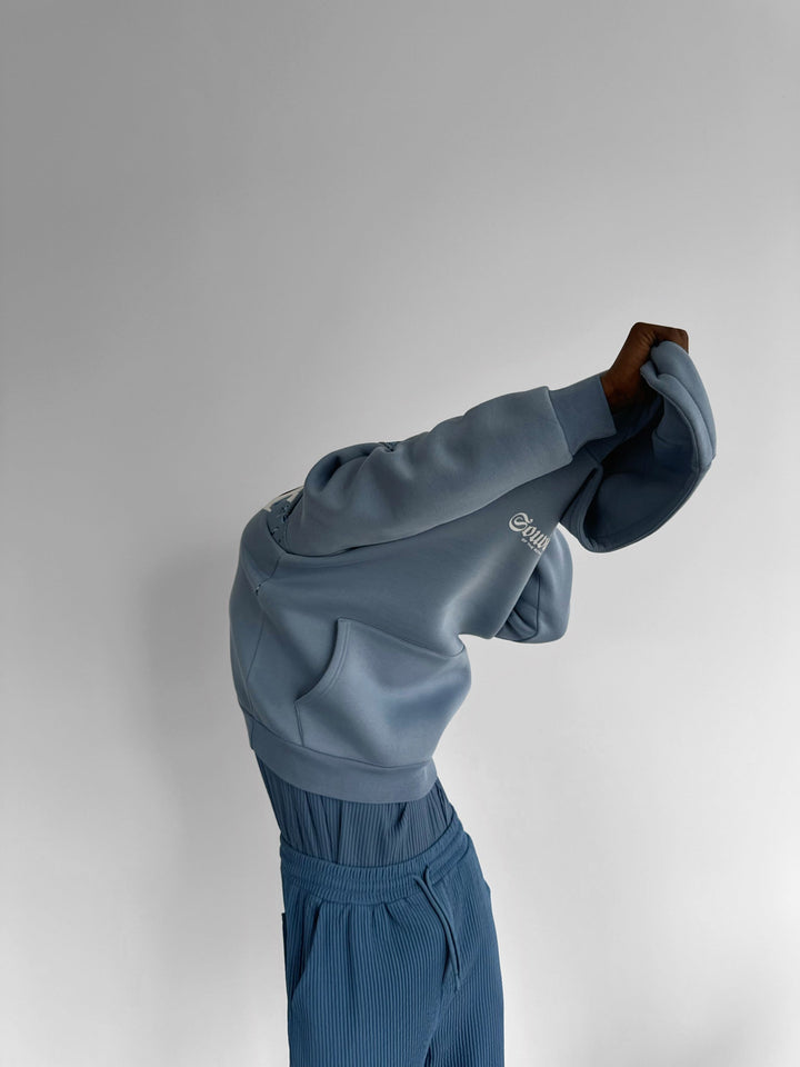 Oversize Souvenir Hoodie - Wyblakły Dżins