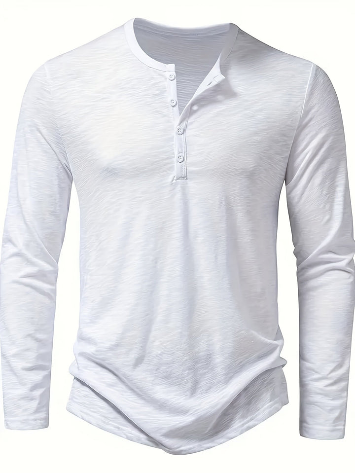 Klasyczny Button-Placket Henley