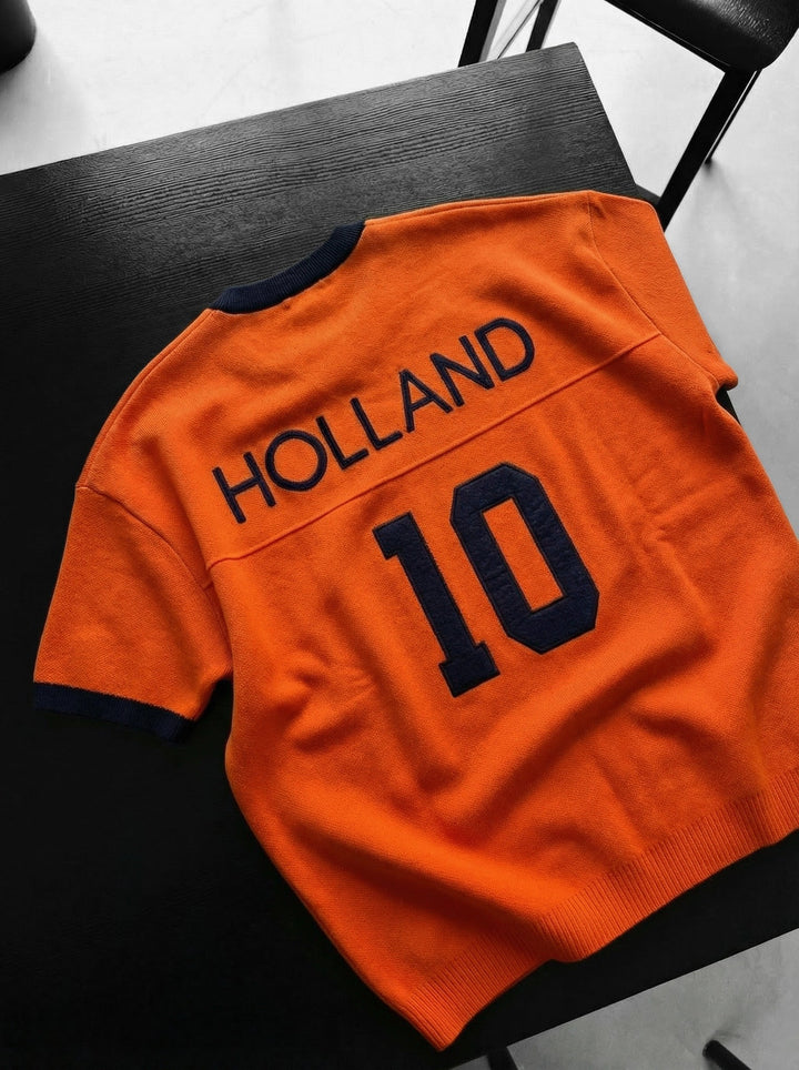Oversize Holland Knit T-shirt - Pomarańczowy