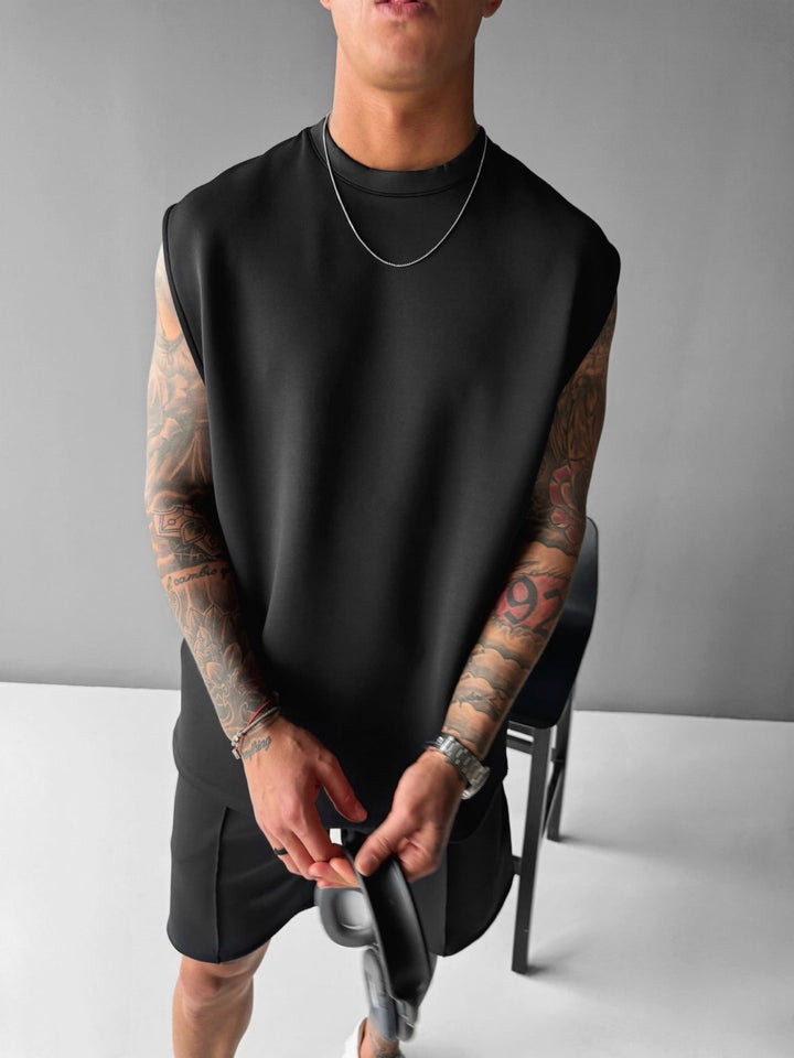Oversize Tanktop dla Nurków - Czarny