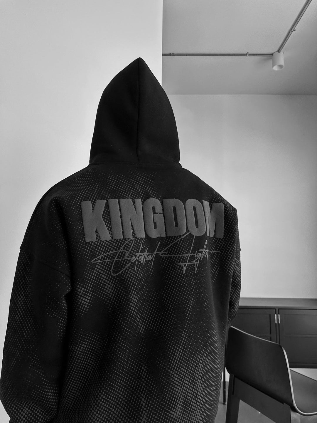 Hoodie Oversize Kingdom - Czarny i Antracytowy