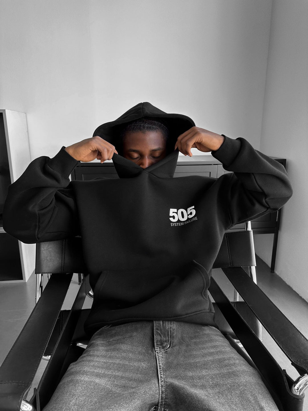 Oversize 505 Hoodie - Czarny