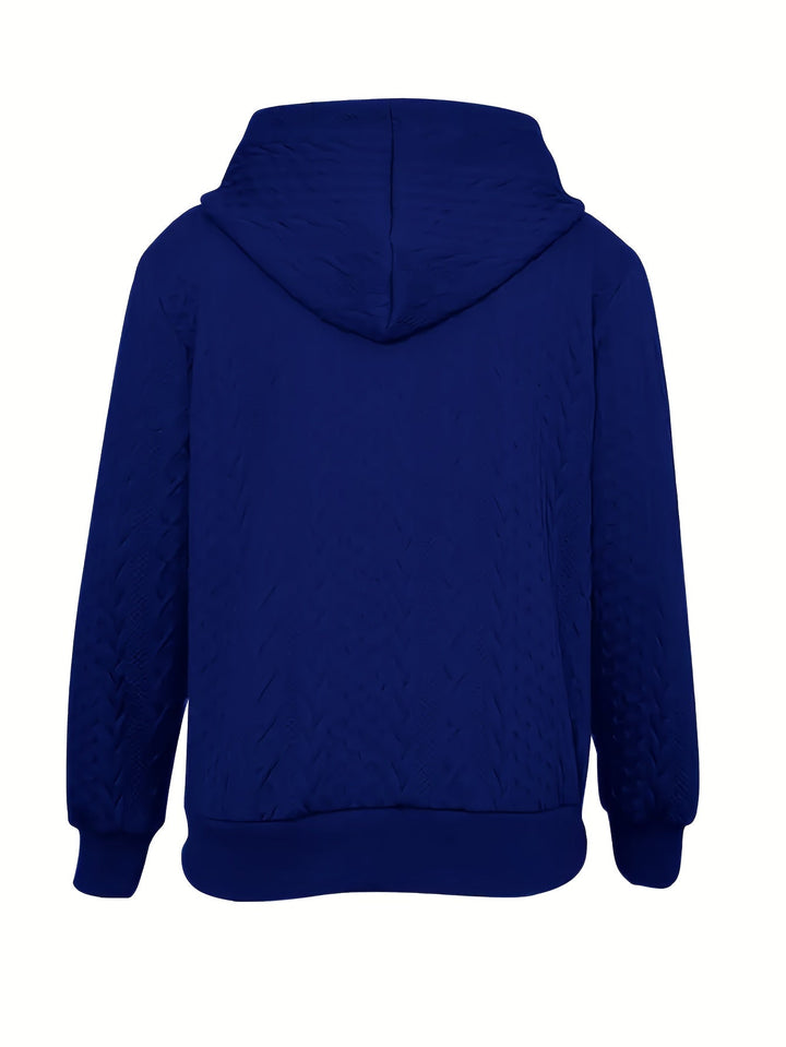 Fakturowany Zip-Up z kapturem kurtka
