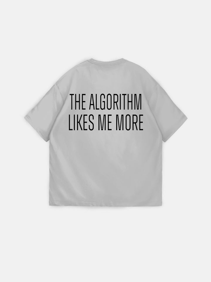 Oversize "Algorytm" T-shirt - Szary
