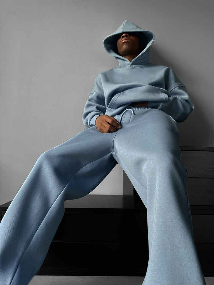 Oversize Basic Hoodie - Wyblakły Dżins