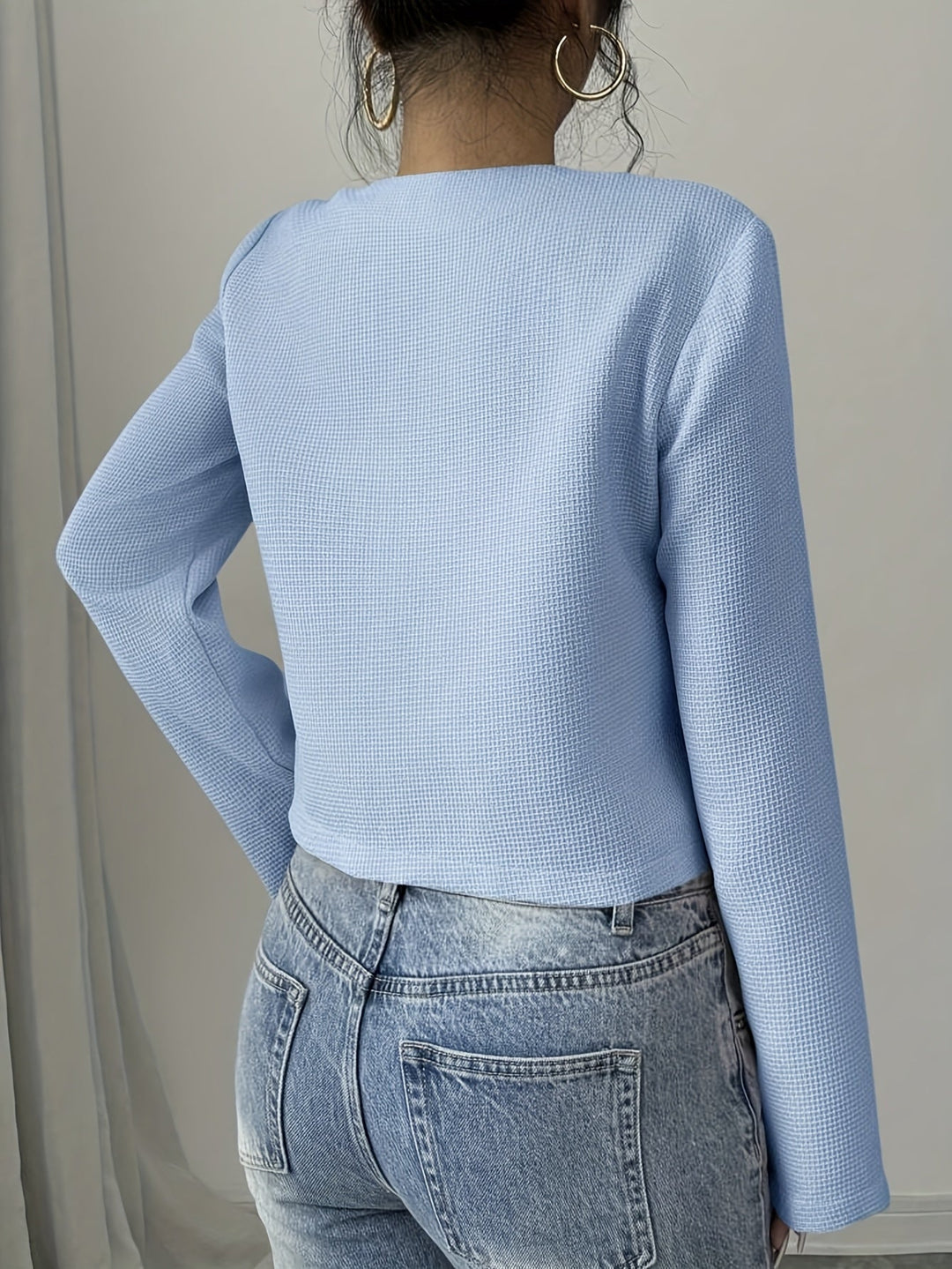 Bow-Detail Cropped kurtka