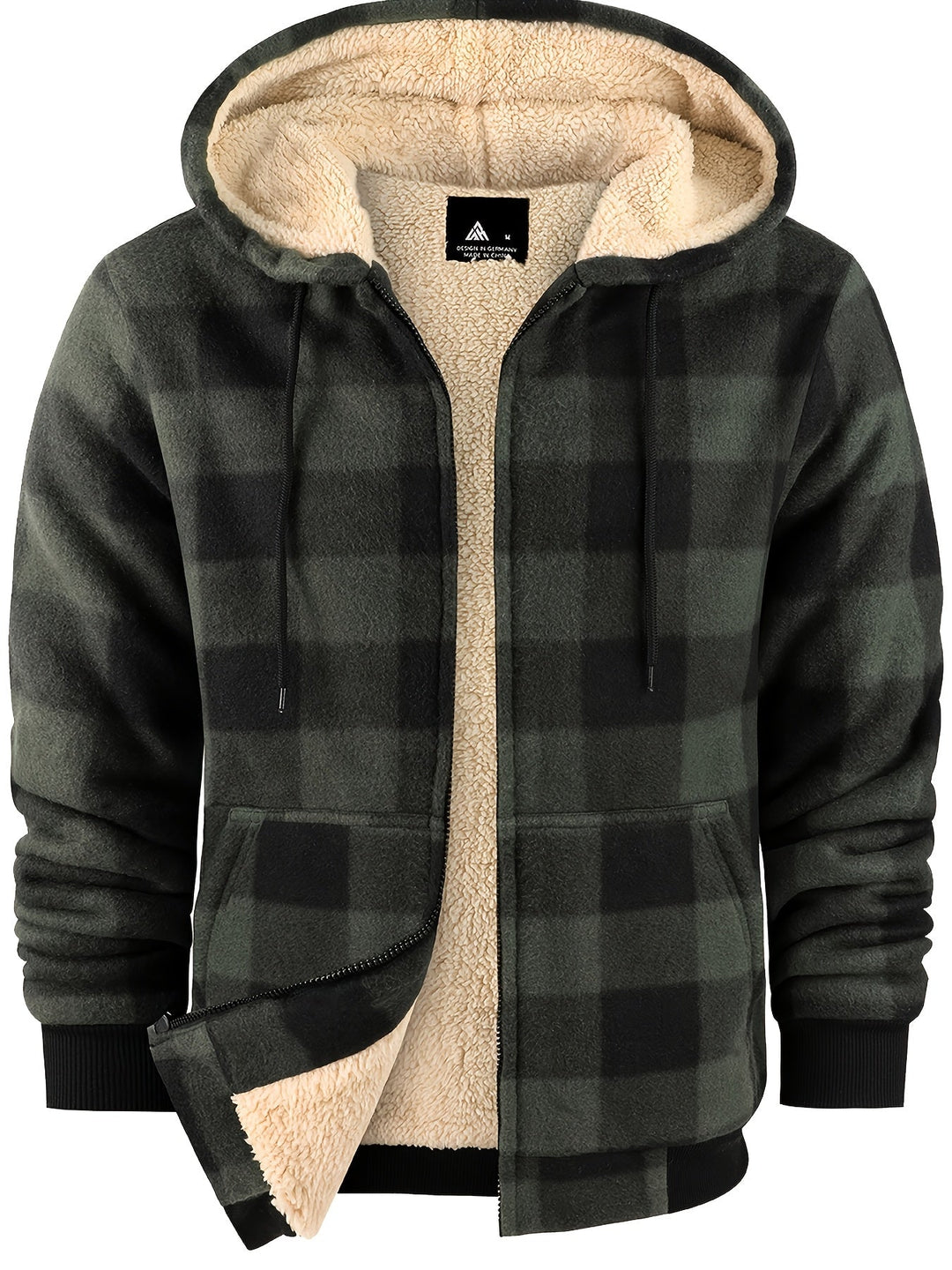 Przytulny z kapturem Zip-Up kurtka