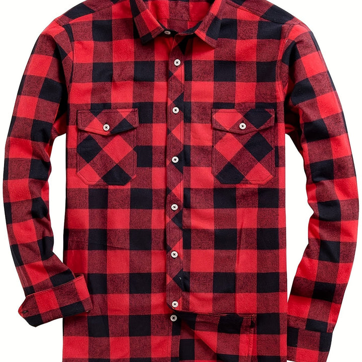 Klasyczny w kratę Flannel koszula