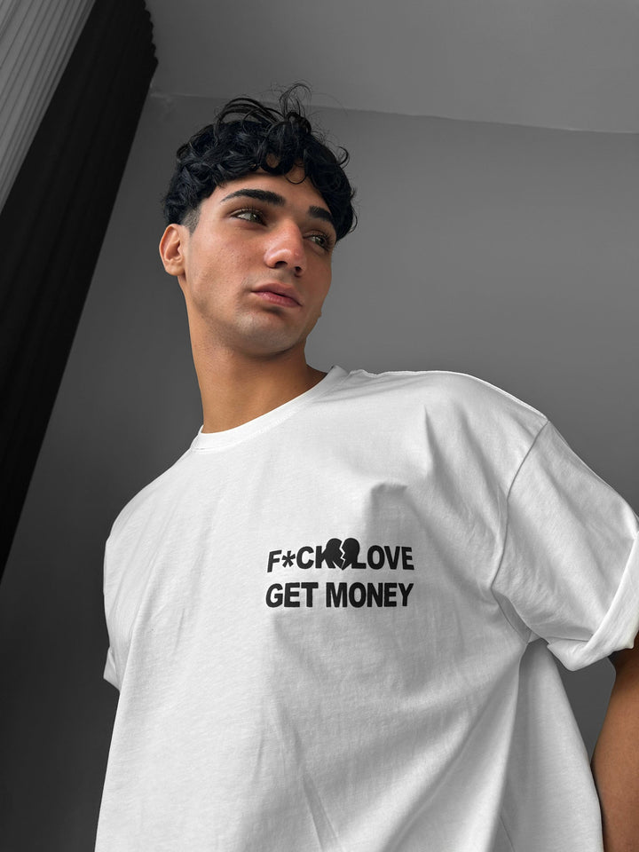 Oversize T-shirt Get Money - Ecru