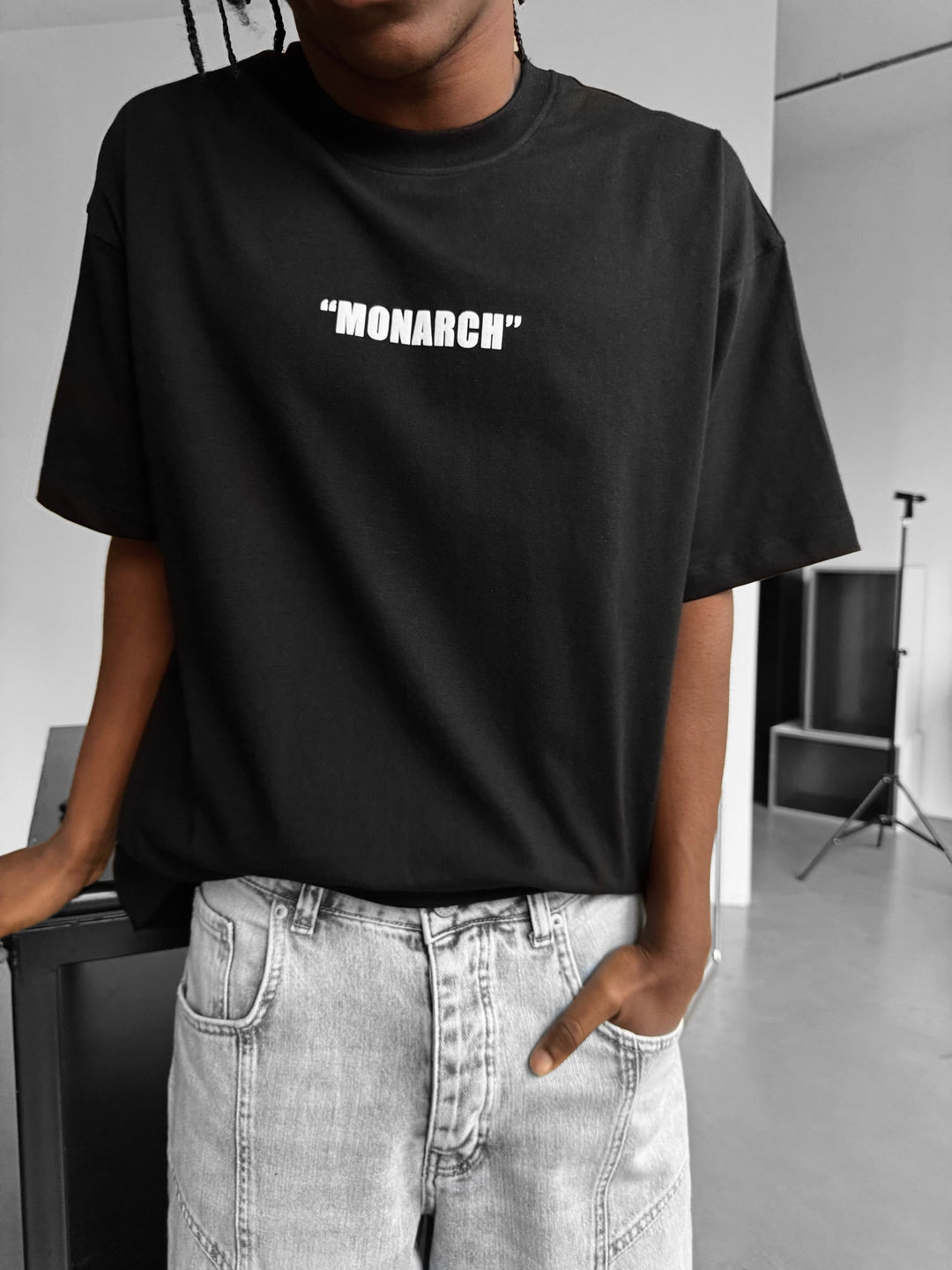 Oversize Monarch T-Shirt - Czarny i Biały