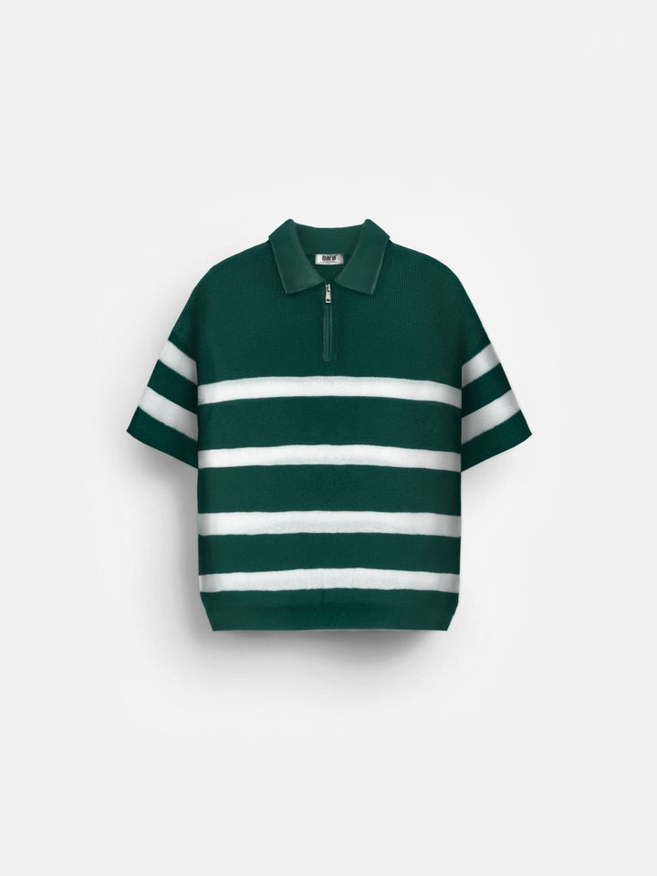 T-shirt z zamkiem błyskawicznym - Petrol