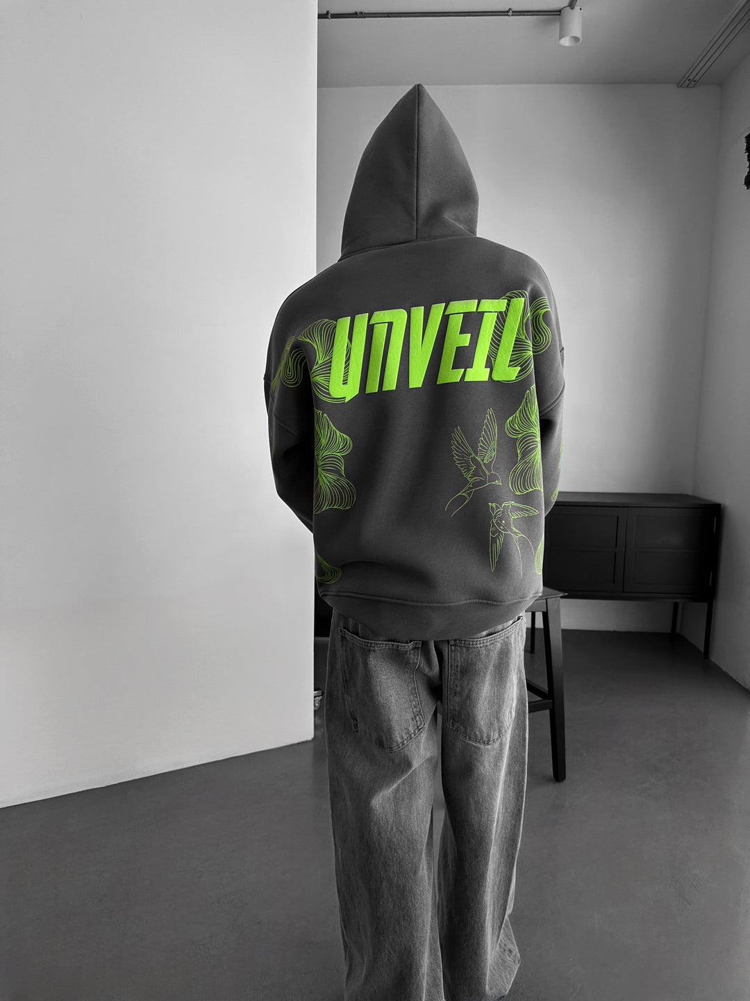 Oversize Unveil Hoodie - Antracyt