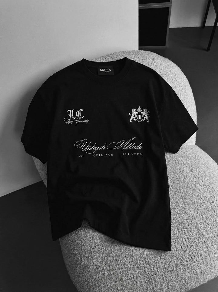 T-shirt Oversize Lokalny - Czarny