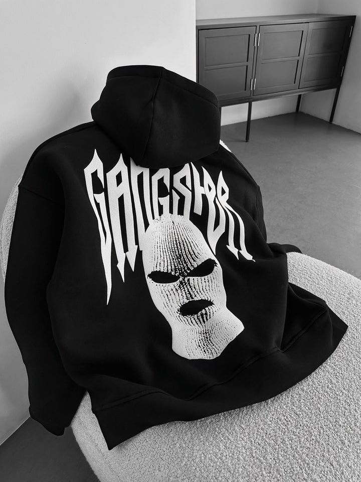Oversize Gangster Hoodie - Czarny