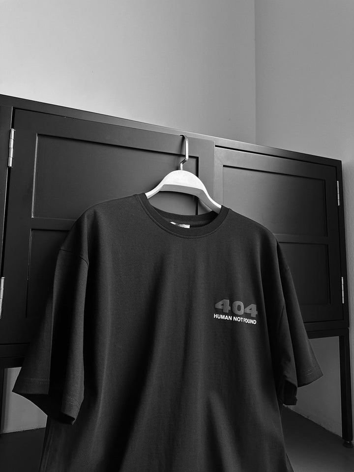 Oversize 404 T-shirt - Czarny