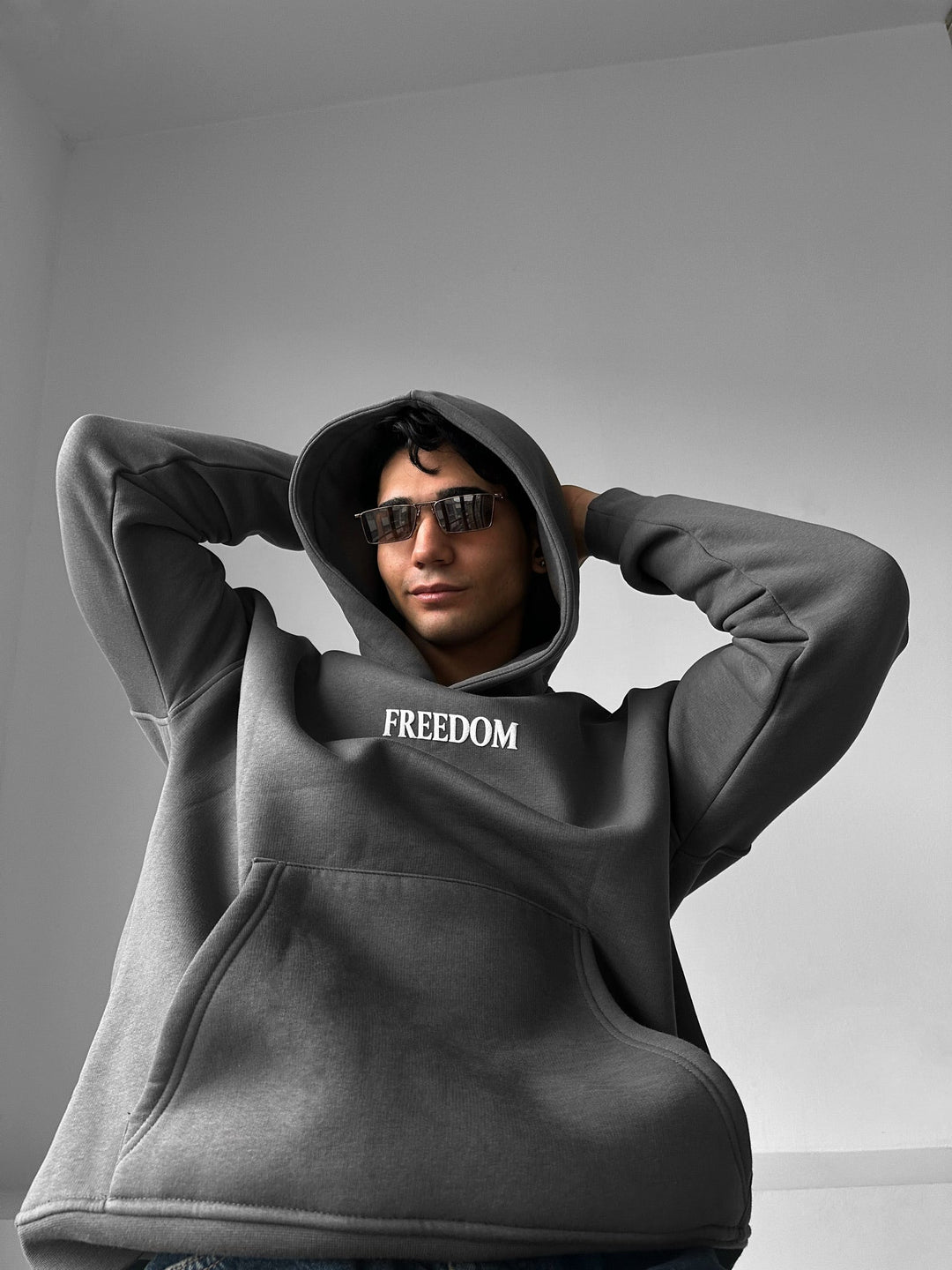 Oversize Freedom Hoodie - Antracyt