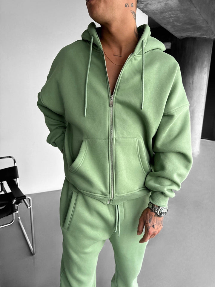 Oversize Basic Zipper Hoodie - Mchy