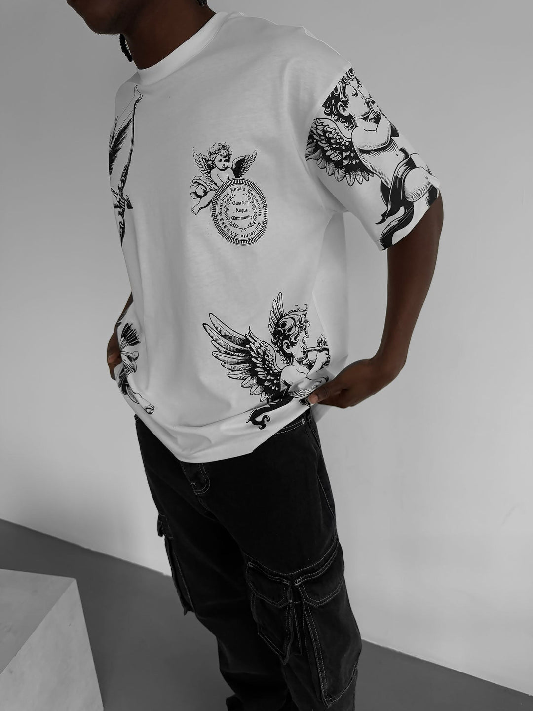 T-shirt Oversize Guardian Angels - Ecru