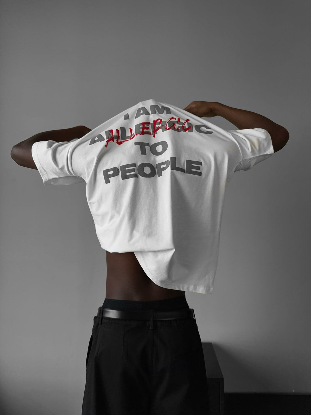 T-shirt Oversize Alergiczny - Ecru