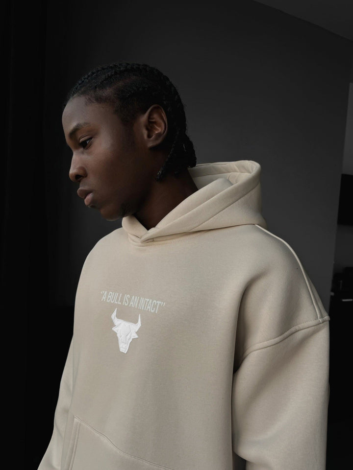 Oversize Bull Hoodie - Bleached Sand