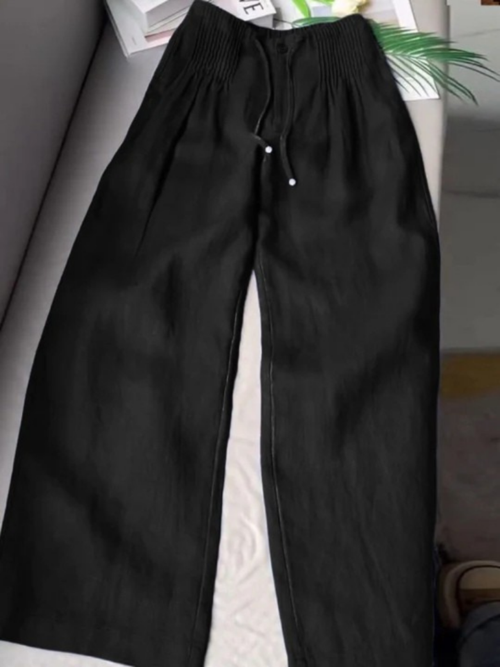 Elegancki szeroki nogawka koronka spodnie