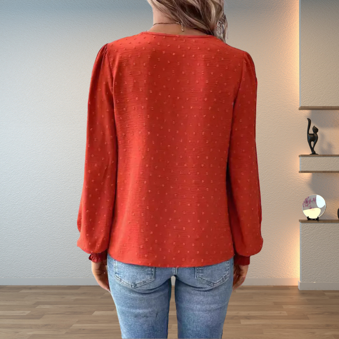 Elegancki Lace-Trim bluzka