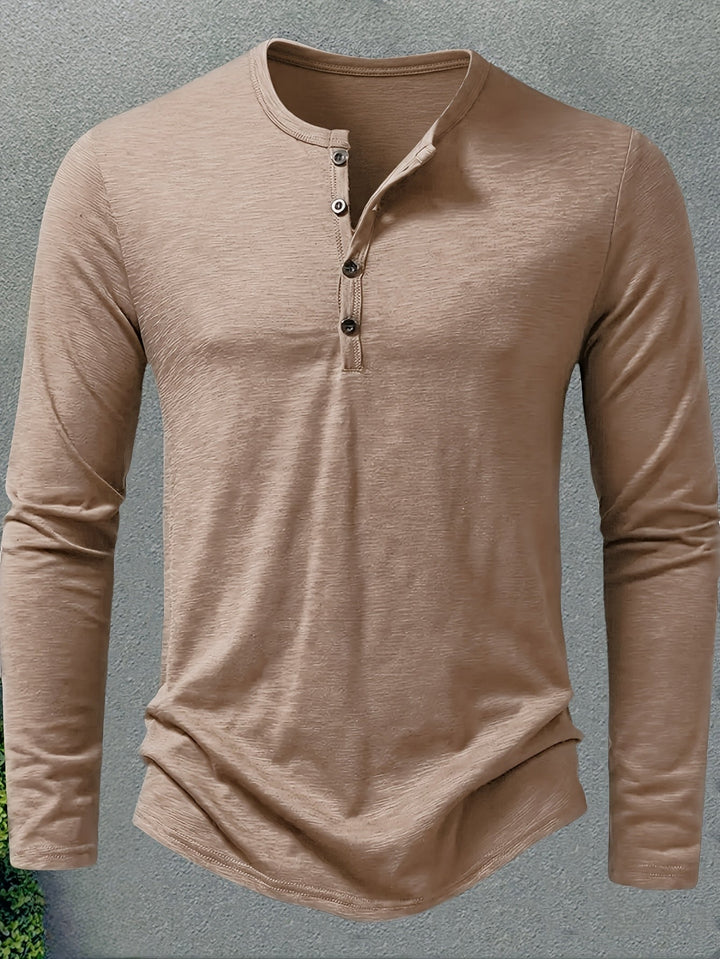 Klasyczny Button-Placket Henley