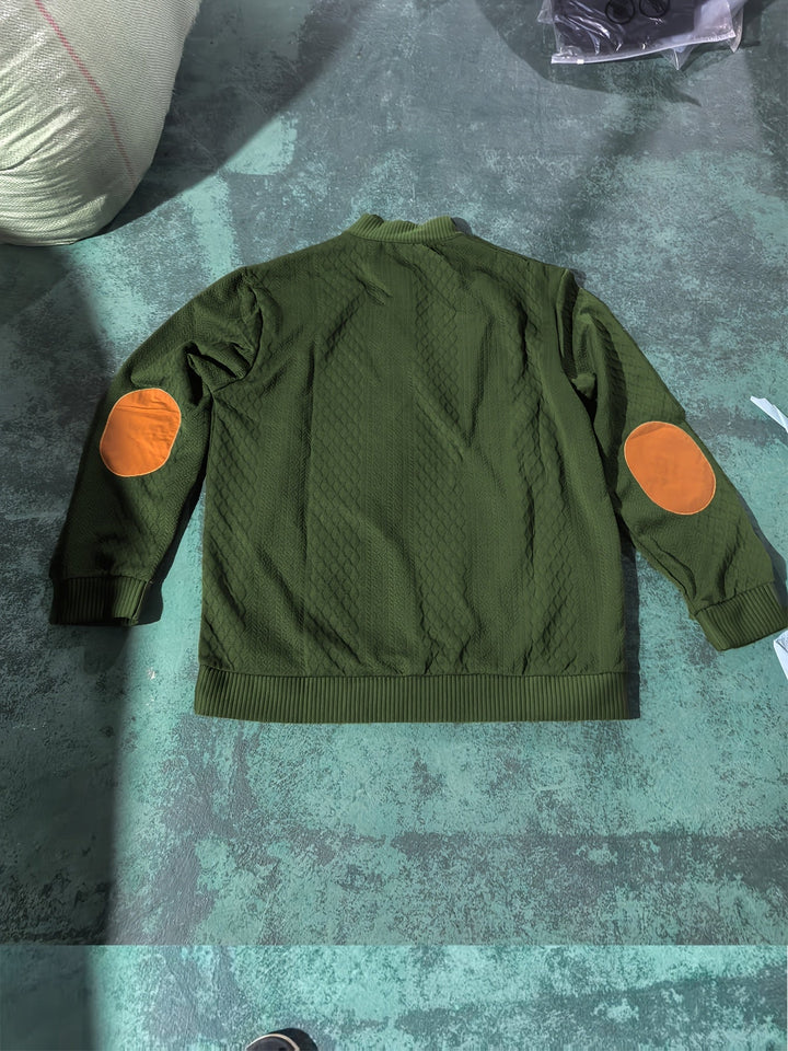 Wyróżniać się kołnierz guzik Henley sweter