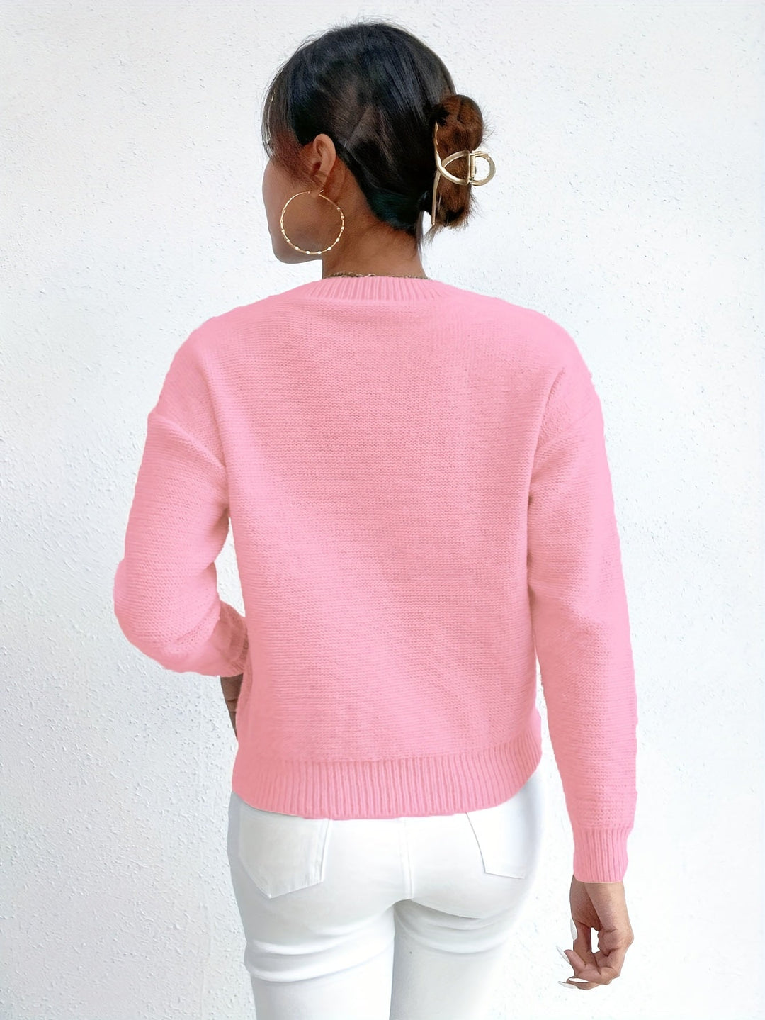 Chunky warkoczowy splot sweter