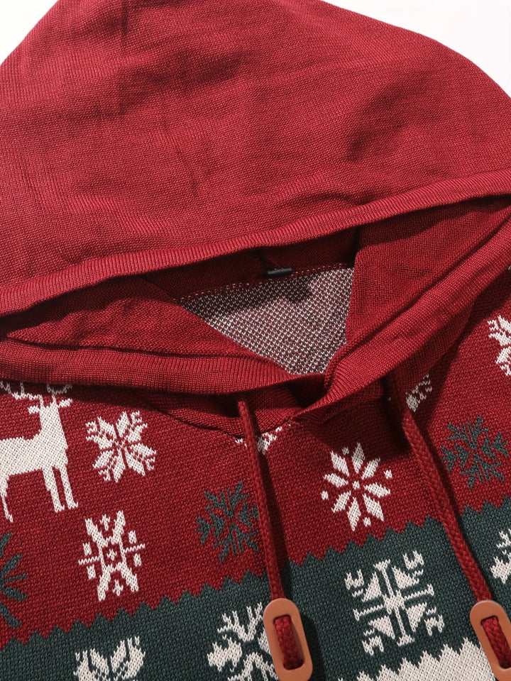Christmas z kapturem sweter