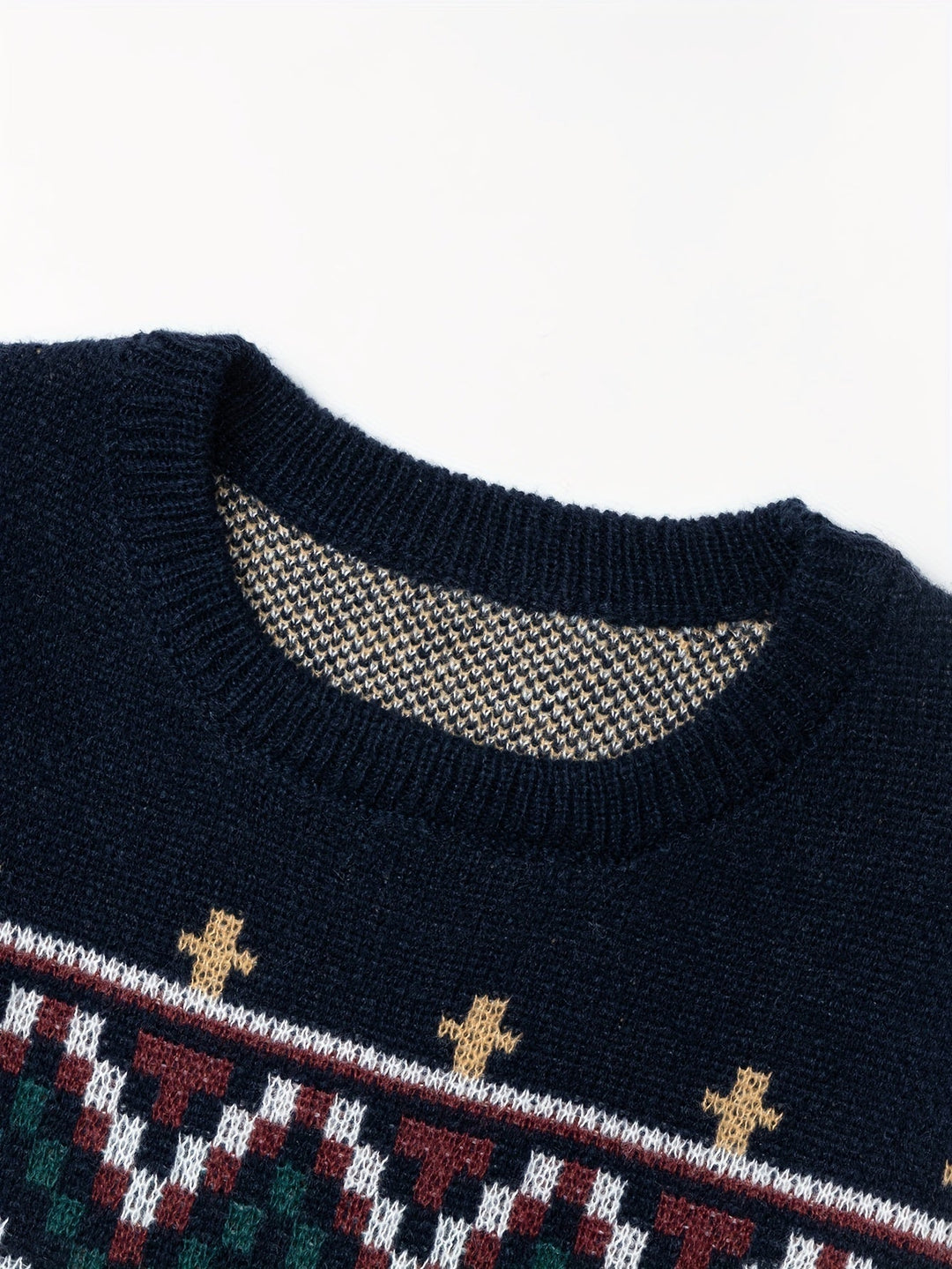 Tradycyjny wzorzysty sweter