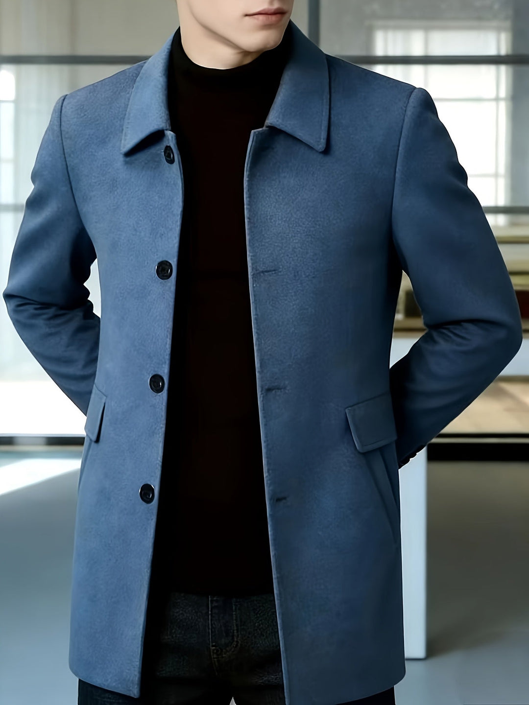 Elegancki Single-Breasted Overcoat