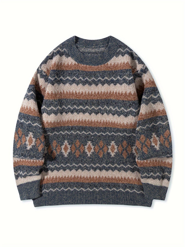 Tradycyjny wzorzysty sweter